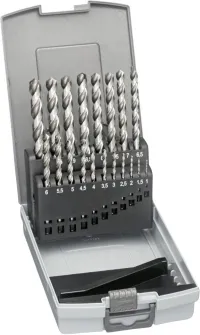 Set burghie HSS-Co, tratat cu abur, Ø 1-10.0mm, increment 0.5mm, 19buc, DIN338VA, FORTIS 