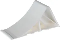 Cală de roată din plastic dur alb. Sarcină pe osie 1,6 t