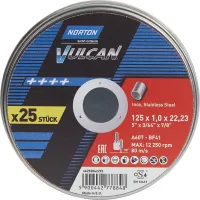 Disc de tăiere cutie 25x Vulcan Inox 125x1.0mm