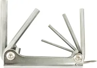 Set chei hexagonale forma L, 3-10mm, 6 piese in suport metalic rabatabil, FORTIS 