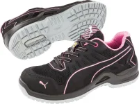 Pantofi de protectie cu bombeu, mărimea 42, Fuse TC Pink WNS Low 644110, S1P SRC ESD, negru-pink, PUMA®