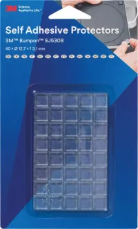 Bumpon, 40 buc. tampon elastic transparent 12,7 x 3,1 mm