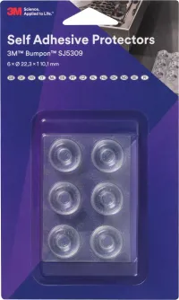 Bumpon, 6 bucăți tampon elastic transparent 22,3 x 10,1 mm