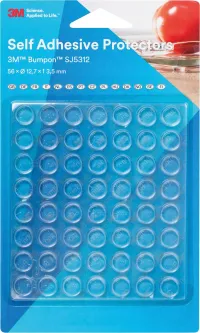 Bumpon, 56 buc. tampon elastic transparent 12,7 x 7,6mm