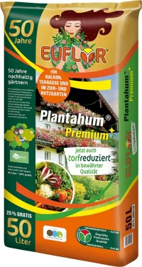 Plantahum Premium 40+10 turbă redusă EUFLOR