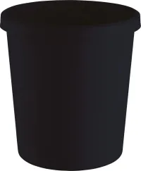 Coș de gunoi 18 l negru 331 mm plastic reciclat