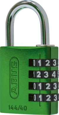 Lacăt cu combinație 144/40 etichetă verde de blocare