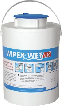 Dozator de șervețele umede WIPEX-WET, plastic albastru