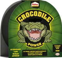 Bandă adezivă Pattex Crocodile neagră 30m