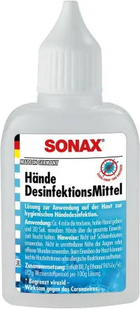 Dezinfectarea mainilor SONAX 50 ml