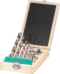 Set burghie HSS pentru lemn, 4;5;6;8;10;12 mm, si un adancitor HW, 7 piese, FORTIS