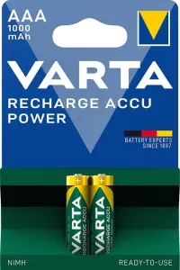 Acumulatori RECHARGE ACCU Power Micro AAA, HR 03, 1000mAh, blister cu 2 buc, VARTA