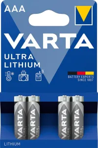 Baterie ULTRA Lithium AAA, Micro 1.5V, blister de 4 bucati, VARTA