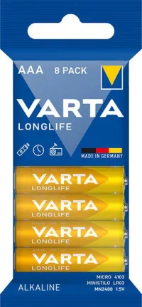 Baterie LONGLIFE Micro AAA LR 03, blister de 8, VARTA