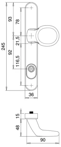 Schimbător de cadru din aluminiu, coroană, cu mâner, 8.92, ZA, F12 2005/K2/045, F12