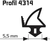 Etanșare renov. profil sw 25m, 4314 pentru ferestre și uși KF silicon