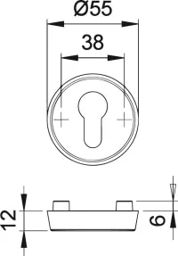 SI-lock.ros.6533,PZ,RH12,colorat argintiu pana la TS=88mm