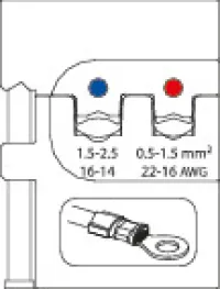 8140-02 Modul-Einsatz für isolierte Kabelschuhe 0,5-1,5/1,5-2,5