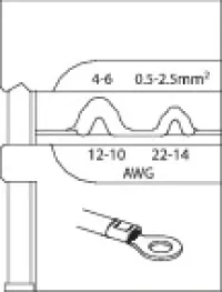 8140-05 Modul-Einsatz für unisolierte Kabelschuhe 0,5-2,5/4-6