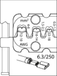 8140-11 Modul-Einsatz für Flachsteckhülsen 6,3