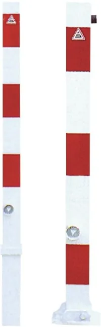 Stalp bariera pliabil galvanizat roșu/l 70x70mm Se agită