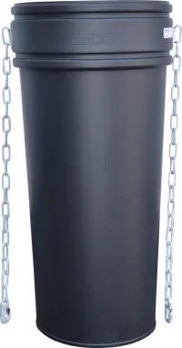 Tobogan de evacuare pentru moloz, din plastic, negru, 1,1 m, MUBA
