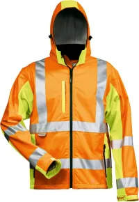 Jachetă de avertizare Hoss, softshell, mărime. 3XL, portocaliu/galben