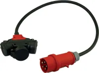 Prelungitor electric IP44, 3x400V 16A 5 poli 6 h, 1m, cablu H07RN-F5G2.5mm CEE