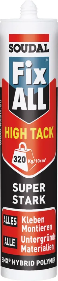 Fixați ALL HIGH TACK 290 ml de aderență inițială mare.
