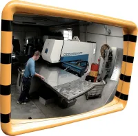 Oglinda industriala galben/negru 30x50 cm