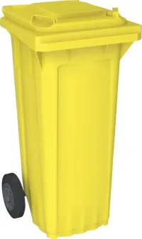 Coș mare de gunoi WAVE 80 l plastic galben