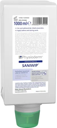 Cremă de protecție a pielii Saniwip, flacon pliabil de 1000 ml