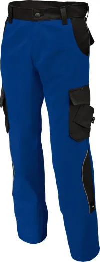 Pantaloni de lucru BRUNO, albastru regal-negru, marimea 58