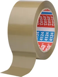 Banda adeziva tesapack® 4124, 50mm x 66m, grosime 0.065mm, maroniu, TESA
