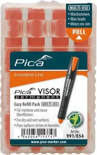 Set de plumb pentru marker permanent VISOR Industrial portocaliu Pica