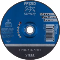 Disc de polizat SG STEEL pentru otel, 230x7.2mm, curbat, PFERD