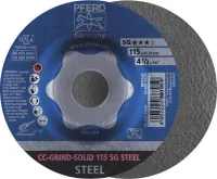 Disc de polizat CC-GRIND-SOLID SG STEEL pentru otel, 115mm, PFERD