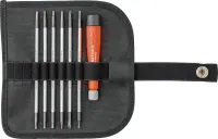 Set de 7 lame electronice interschimbabile într-o carcasă roll-up PB Swiss Tools
