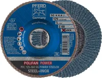 Disc lamelar X-LOCK Z SG POWER STEELOX, 125mm, curbat, gran.60, PFERD