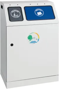 Sistem de sortare, colectare si reciclare deseuri, Sortsystem Duplex, 920x580x380 mm 1x30litri 1x60 litri, Stumpf®  