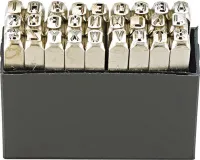 Seturi litere pentru marcare nichelate inaltime font 2mm TURNUS