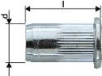 Piulita-nit otel zincata, cap plat rotund M5x7x11,5mm GESIPA