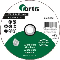 Disc de bit pentru aluminium, nemetale, 230x2,9mm, drept, Fortis
